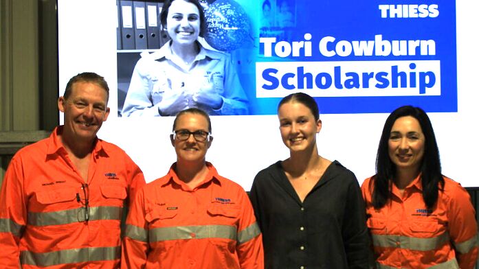Thiess announces recipient of the inaugural Tori Cowburn Scholarship
